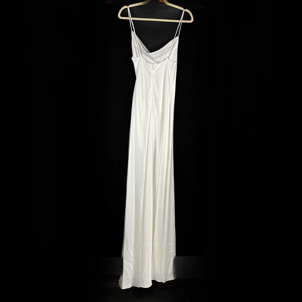 Jonathan Simkhai Nellie Slip Dress White Cowl Neck Sleeveless Midi Sz 0 - Picture 8 of 12